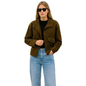 Anthropologie Avec Les Filles Corduroy Jacket Brown M Retro Style Minimalist NWT